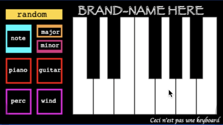 Browser-based keyboard interface mapping cursor movement to pitch and timbre